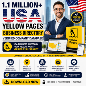 1.1 Million USA Yellow Pages Business Directory – Verified Company Database