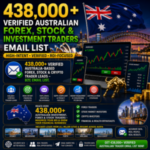438,000+ Verified Australian Forex, Stock & Investment Traders Email List