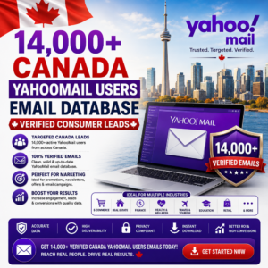 14,000+ Canada YahooMail Users Email Database – Verified Consumer Leads