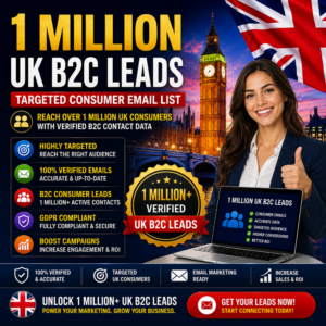 1 Million UK B2C Leads – Targeted Consumer Email List