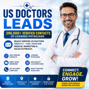 US Doctors Leads – 296,000+ Verified Contacts of Licensed Physicians