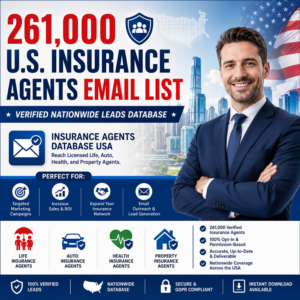 U.S. Insurance Agents Email List – Verified Nationwide Leads Database
