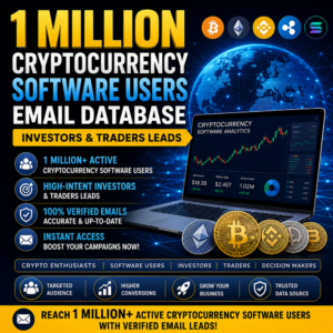 1 Million Cryptocurrency Software Users Email Database – Investors & Traders Leads