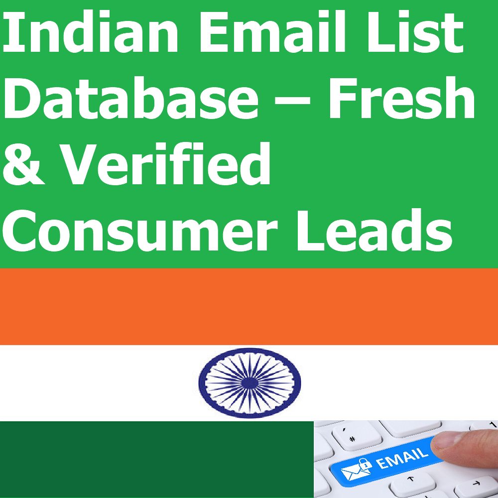 1 Million Indian Email List Database – Fresh & Verified Consumer Leads