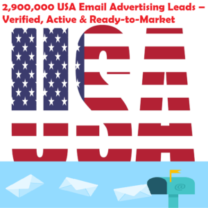 2,900,000 USA Email Advertising Leads – Verified, Active & Ready-to-Market