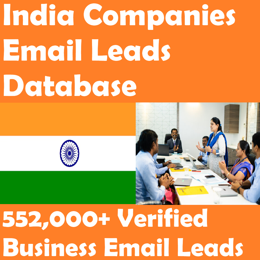 India Companies Email Leads Database – 552,000+ Verified Business Email Leads