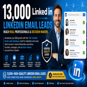 LinkedIn Email Leads – 13,000 Verified Professional Email List