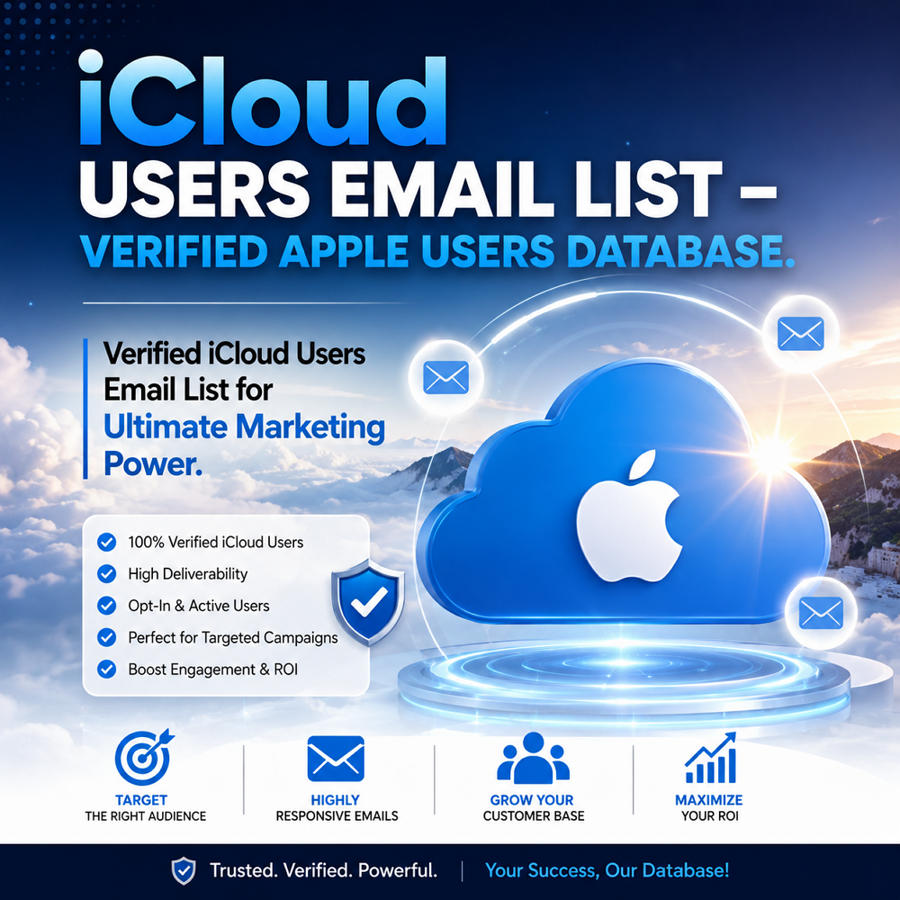 7.7 Million iCloud Users Email List – Verified Apple Users Database