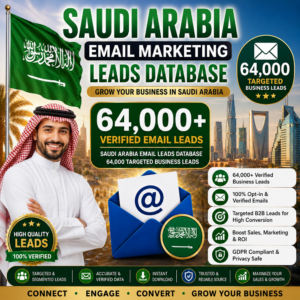 64,000 Saudi Arabia Email Marketing Leads Database