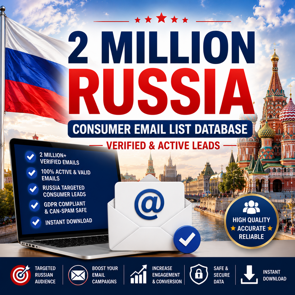 2 Million Russia Consumer Email List Database – Verified & Active Leads