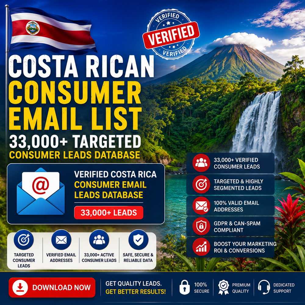 Costa Rican Consumer Email List – 33,000+ Targeted Consumer Leads Database - Image 2
