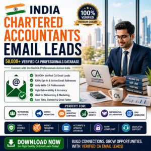 India Chartered Accountants Email Leads – 58,000+ Verified CA Professionals Database