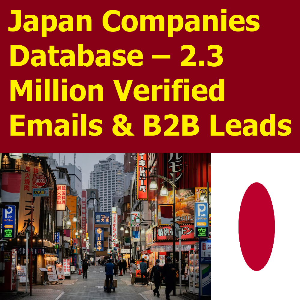 Japan Companies Database – 2.3 Million Verified Emails & B2B Leads