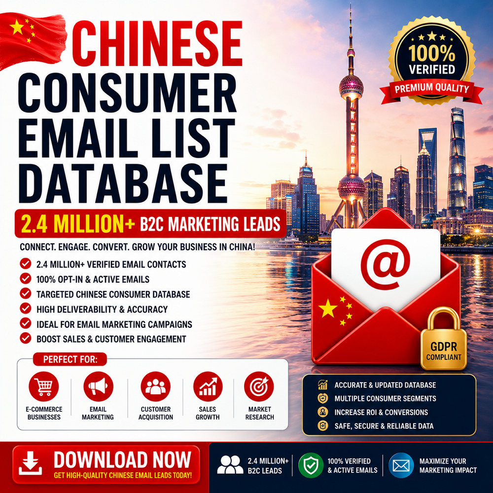 Chinese Consumer Email List Database – 2.4 Million+ B2C Marketing Leads - Image 2