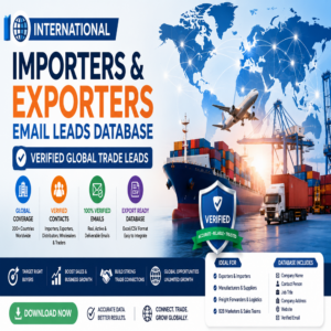 72,515 International Importers & Exporters Email Leads Database – Verified Global Trade Leads