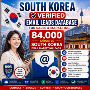 South Korea Verified Email Leads Database for Sales & Marketing