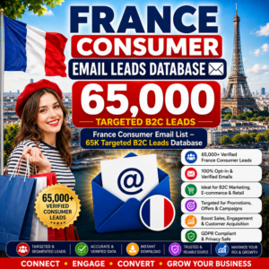65,000 France Consumer Email Leads Database for B2C Marketing