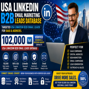 USA LinkedIn B2B Email Marketing Leads Database (102,000 Leads)