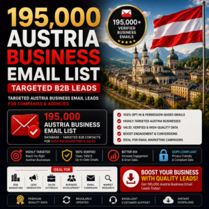 Austria Business Email List – 195,000 Targeted B2B Leads
