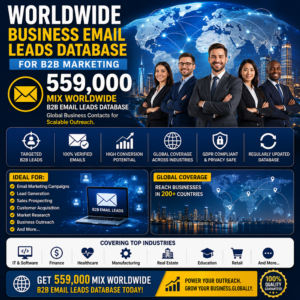 Worldwide Business Email Leads Database for B2B Marketing