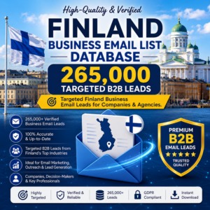 Finland Business Email List Database – 265,000 Targeted B2B Leads