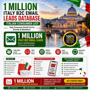 1 Million Italy B2C Email Leads Database – Italian Consumer List