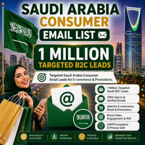 Saudi Arabia Consumer Email List – 1 Million Targeted B2C Leads