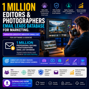 1 Million Editors & Photographers Email Leads Database for Marketing