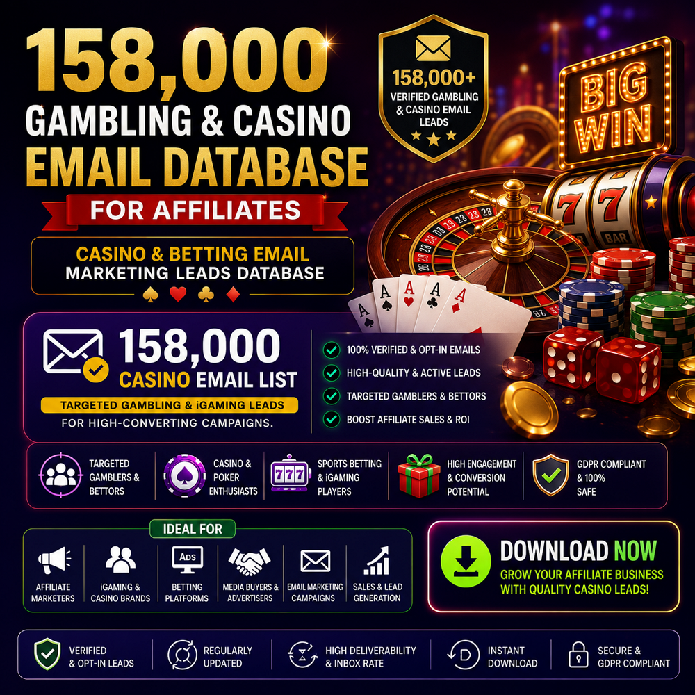158,000 Gambling & Casino Email Database for Affiliates - Image 2