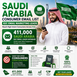 Saudi Arabia Consumer Email List – B2C Email Marketing Leads