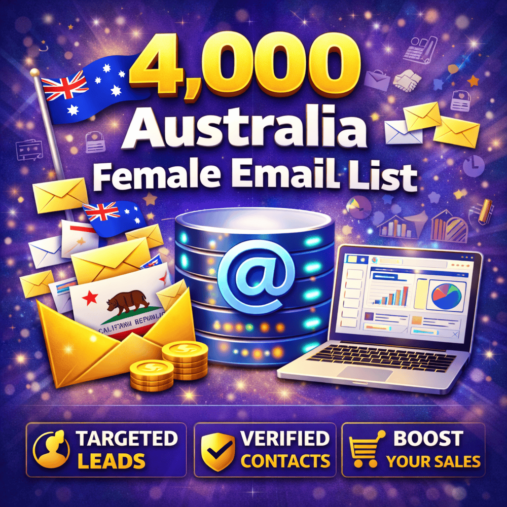 4,000 Australia Female Email List – Targeted Women Consumer Leads