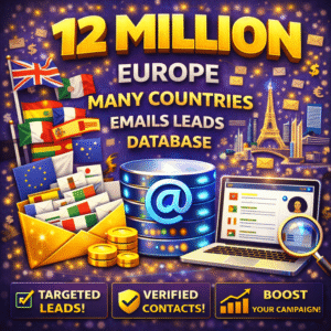 12 Million Europe Email Leads Database – Multi-Country B2B & B2C Leads