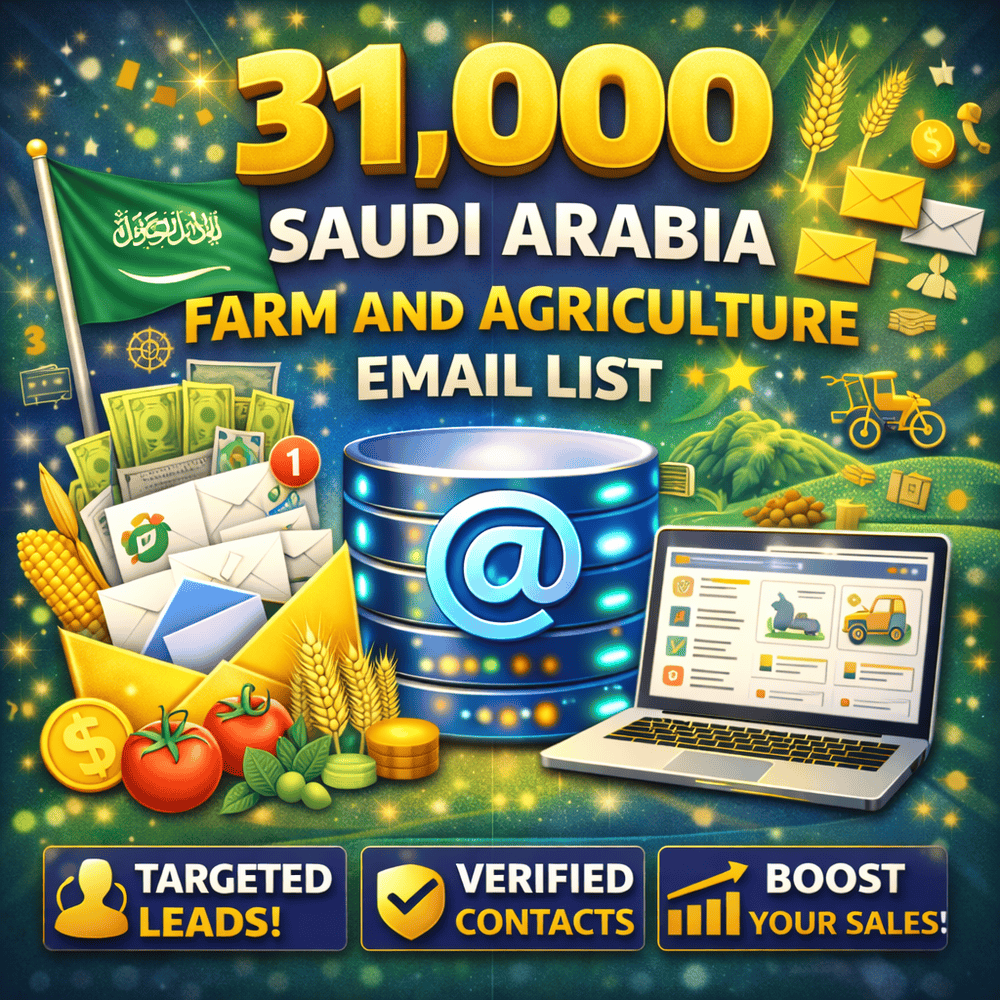 Saudi Farmers & Agribusiness Email List Database – 31,000 Verified Leads