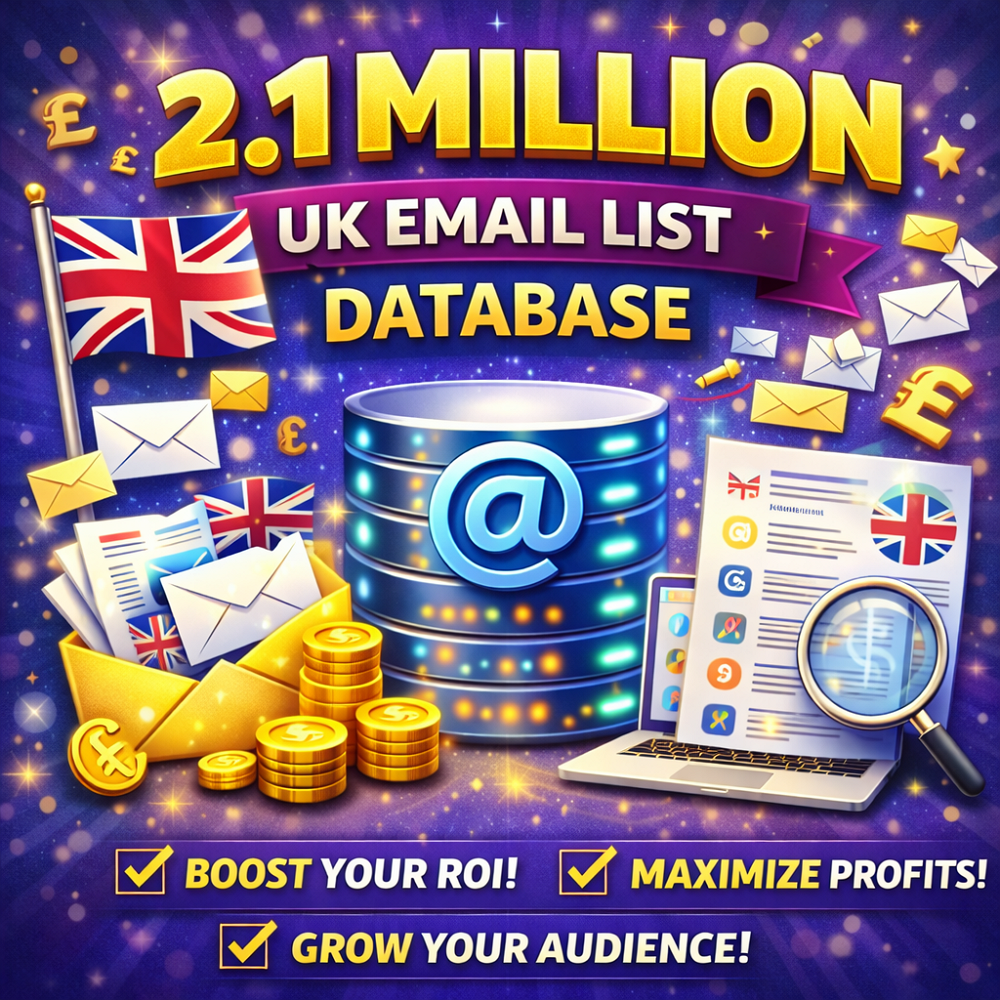 UK Consumer & Business Email List – 2.1 Million Targeted Leads