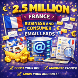 France Business & Consumer Email List – 2.5 Million Verified Leads