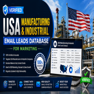 616,000+ USA Manufacturing & Industrial Email Leads Database