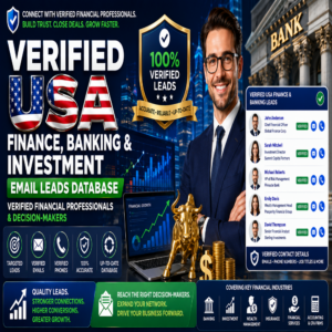 823,000+ USA Finance, Banking & Investment Email Leads Database