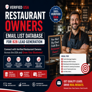 2,500 USA Restaurant Email Leads Database