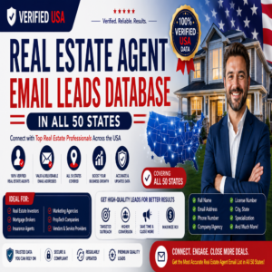 44,000+ USA Real Estate Agent Email Leads Database