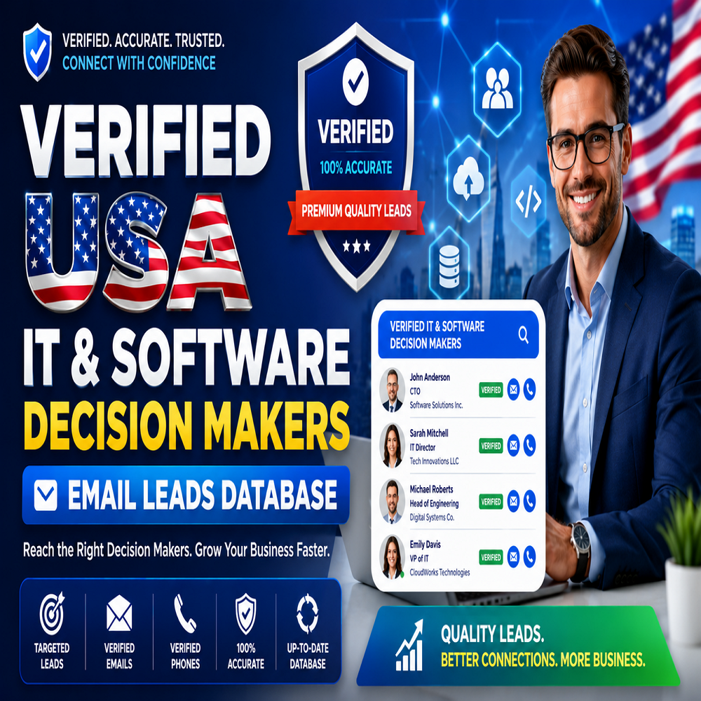 1 Million+ USA IT & Software Decision Makers Email Leads Database