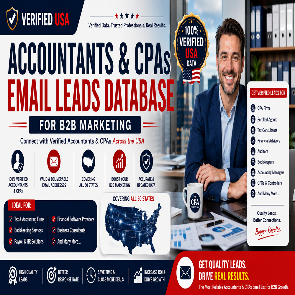 307,000+ USA Accountants & CPAs Email Leads Database