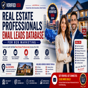 462,000+ USA Real Estate Professionals Email Leads Database