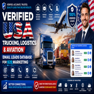 513,000+ USA Trucking, Logistics & Aviation Email Leads Database